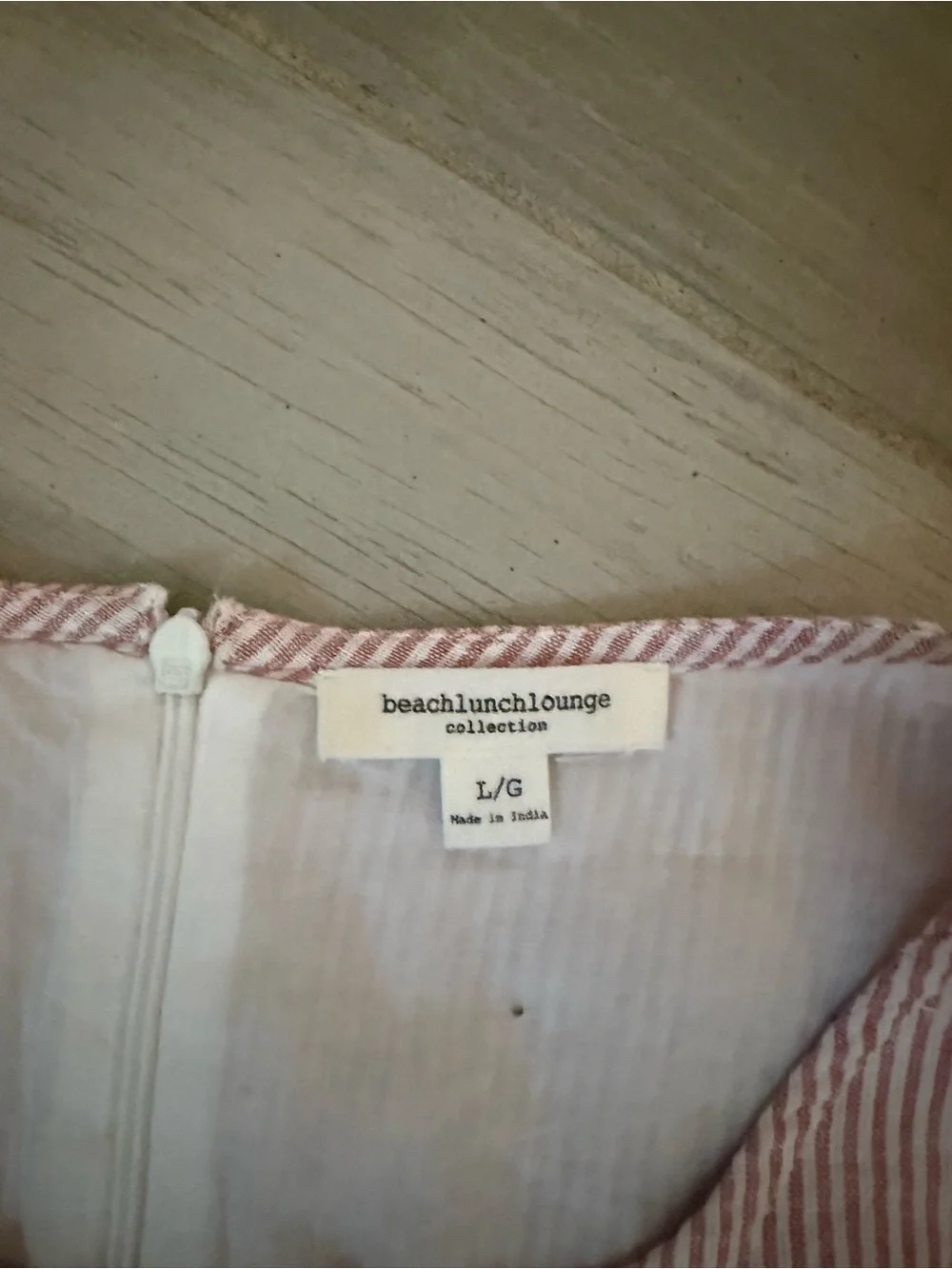 beachlunchlounge Pink and White Striped Sleeveless Dress - Picture 2 of 2